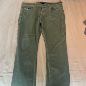 Paige size 36 green stretchy jeans
